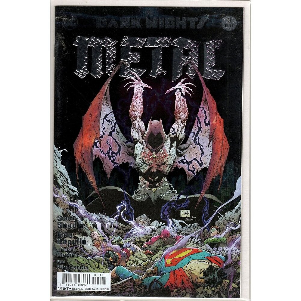 Dark Nights Metal no. 3 DC Comic Dec 2017 Snyder and Capullo Variant Foil Cover